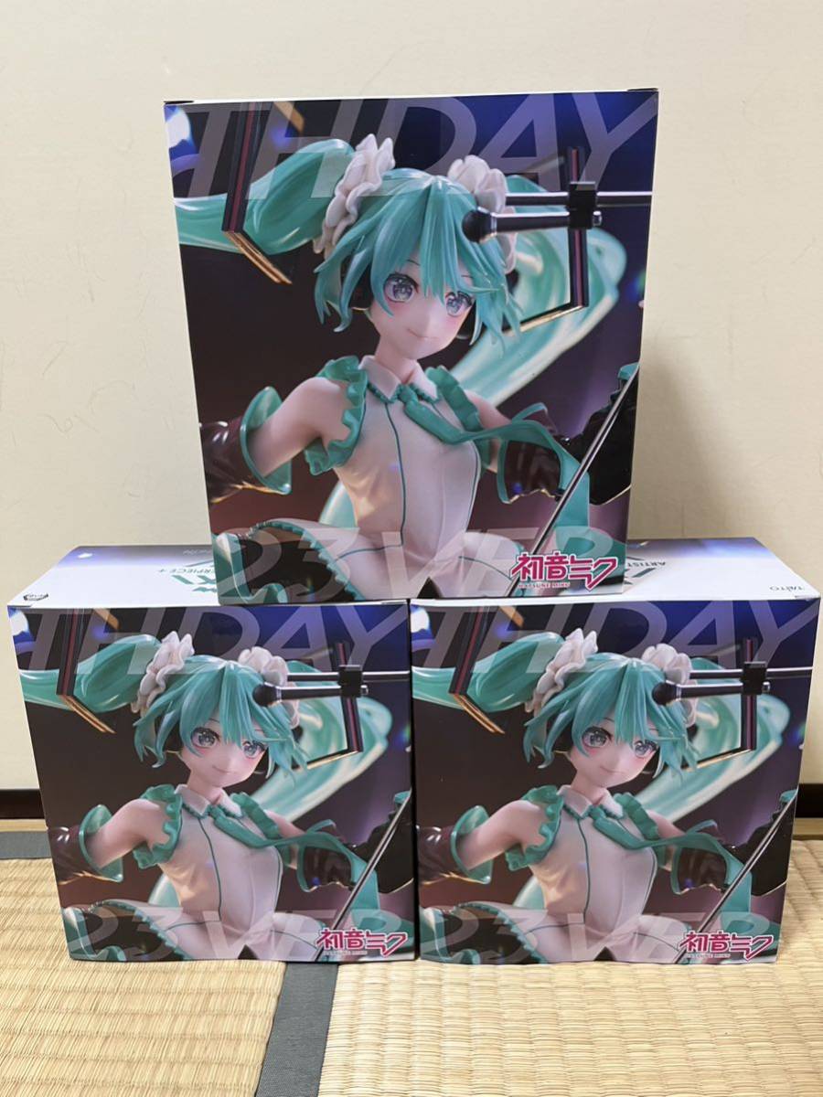 1円スタート 新品未開封　初音ミク AMP フィギュア HATSUNE MIKU Birthday 2023 ver 3個セット_画像2