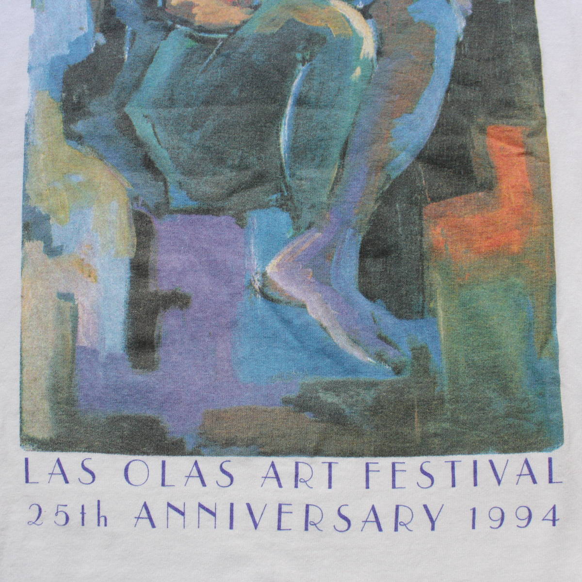 新品1994年 フォートローダーデール美術館 25周年記念ヴィンテージTシャツLAS OLASラスオラス アート 芸術 抽象画 ピカソ ゴッホ モネUSA製_画像6