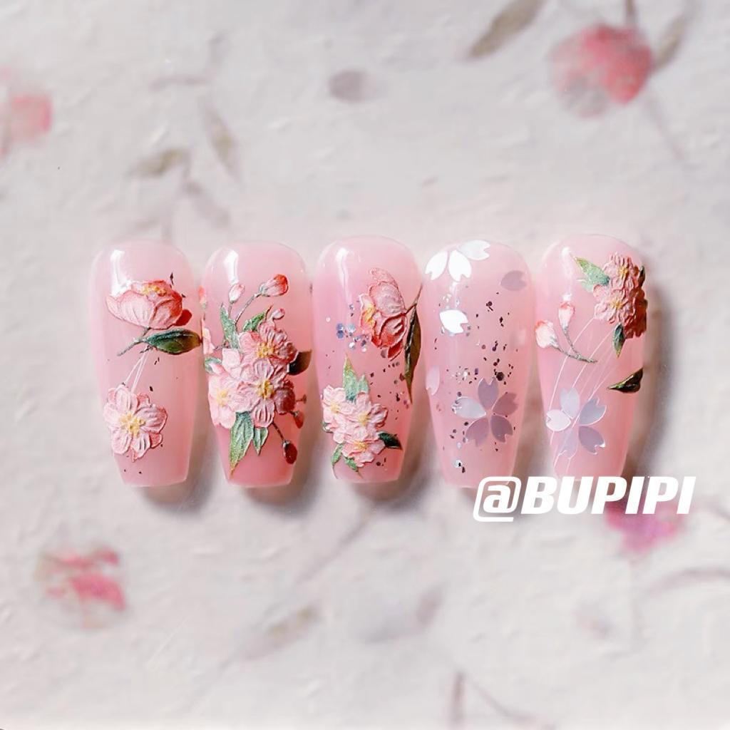  Nailparts nail sticker flower Japanese style delicate nail art deco supplies stick 3D DM028