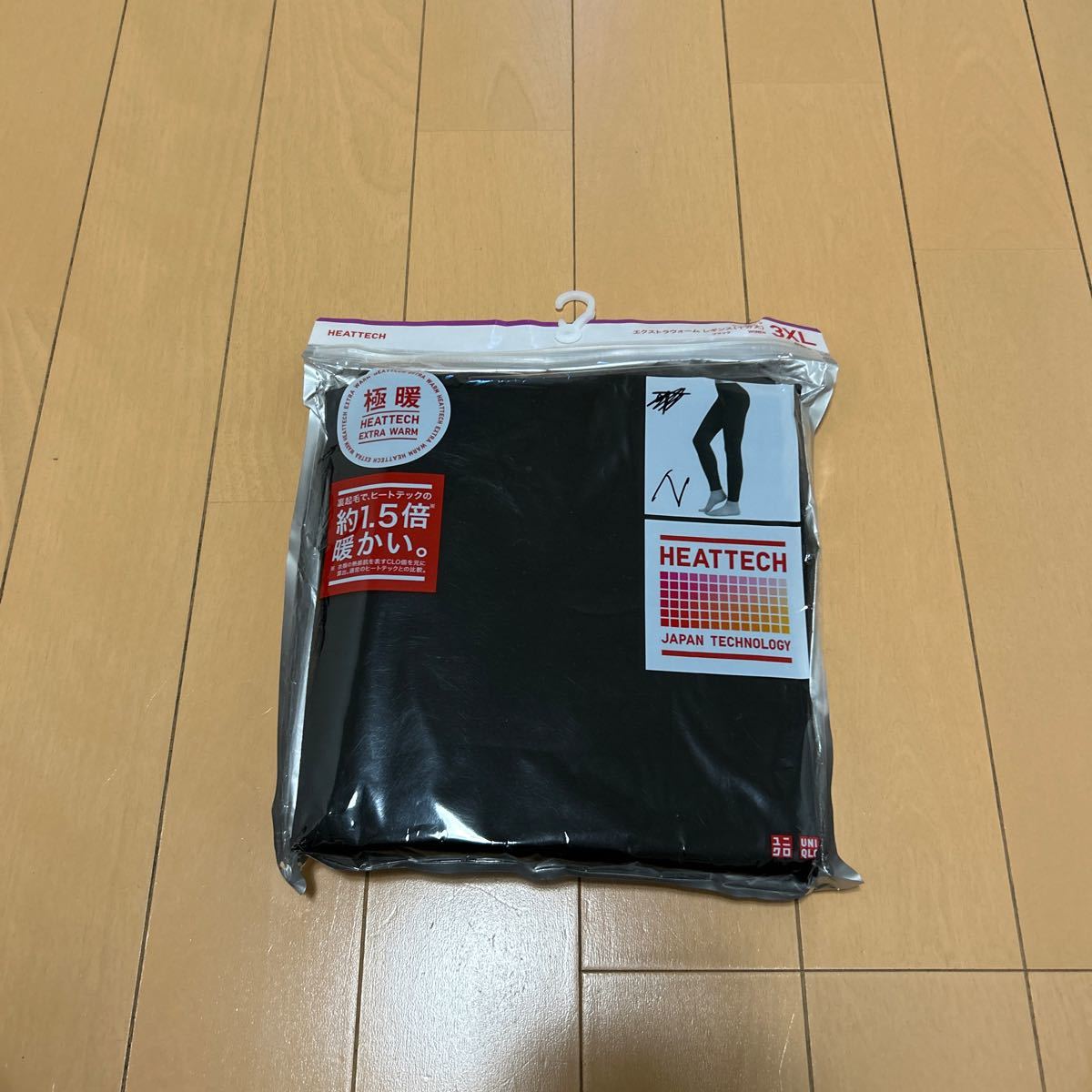 新品未使用ユニクロUNIQLO大きいサイズ3 XLエクストラウォームレギンス3 XL 黒_画像1