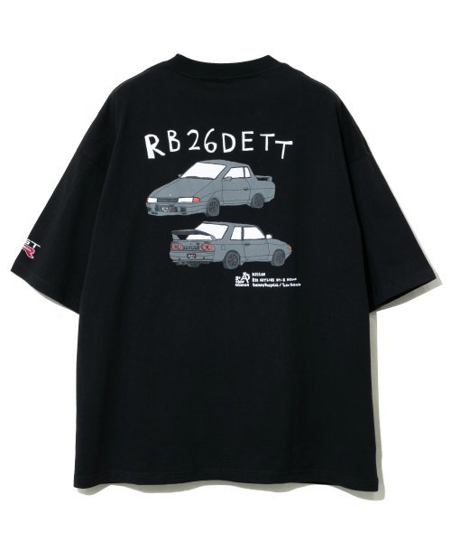 送料無料 新品 go slow caravan x NISSAN ゴースローキャラバン 日産自動車 スカイライン GT-R NISMO ビッグシルエット Tシャツ 黒 4 L_画像1