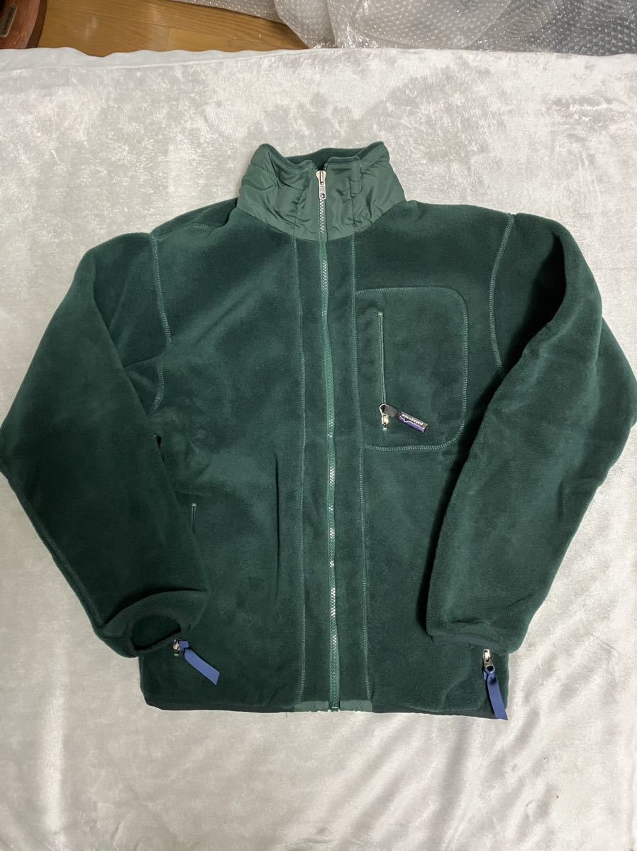 90s old ビンテージ パタゴニア シンチラ ジャケット Made in USA Patagonia SYNCHILLA JACKET 25410 F4 Zip Hunter Green 新品 深緑 US-S_画像3