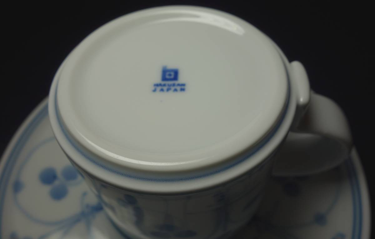 1779年 創業（安永八年）　白山陶器　手描き　コーヒーカップ＆ソーサー　陶磁器研究_画像6