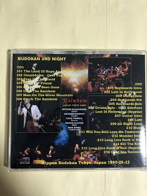 RAINBOW CD Down To Budokan 3rd Night 1980 2枚組　同梱可能_画像2