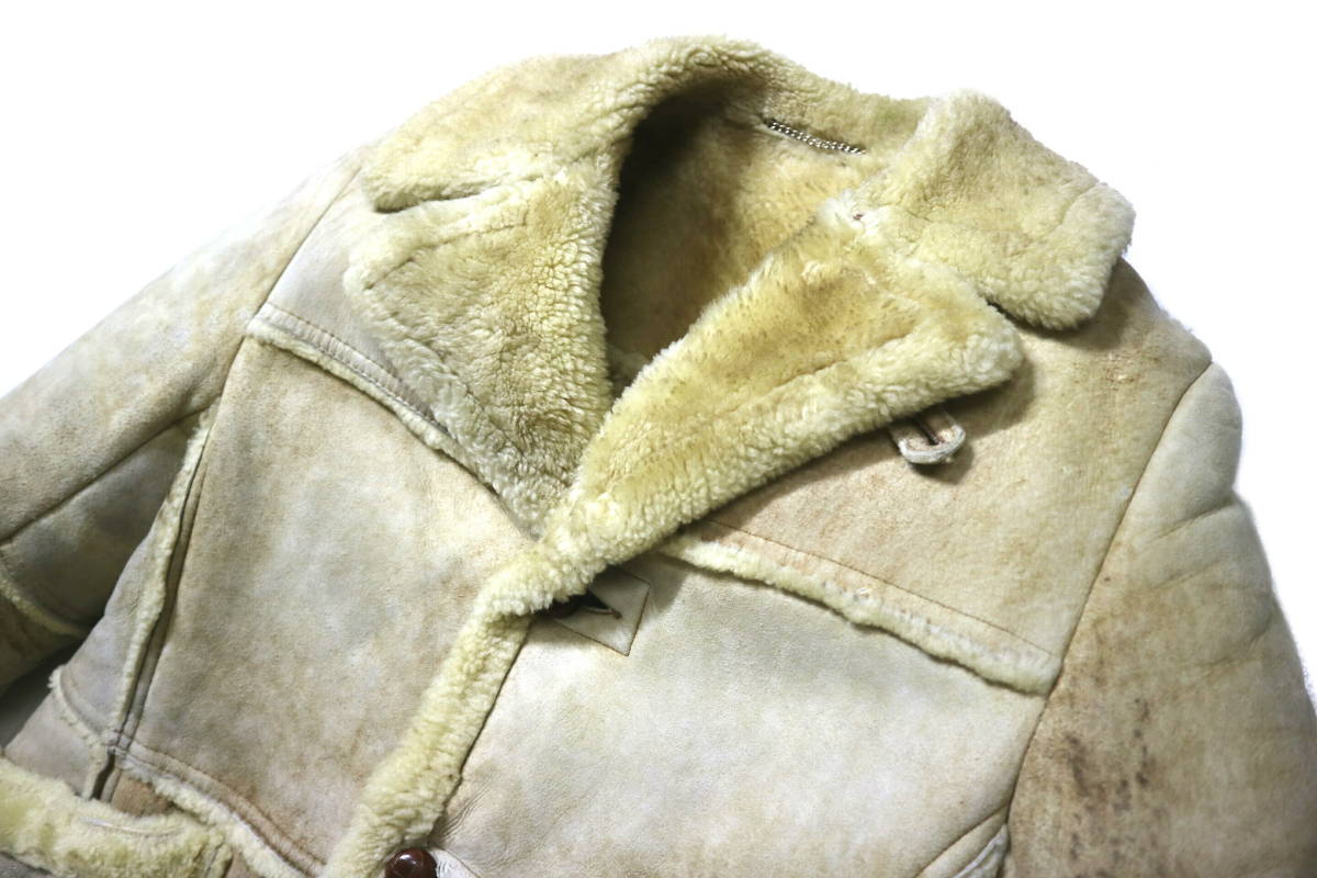  a little rough / excellent!* lunch series sheep leather mouton coat *L size corresponding ( height 177-179 centimeter rank )