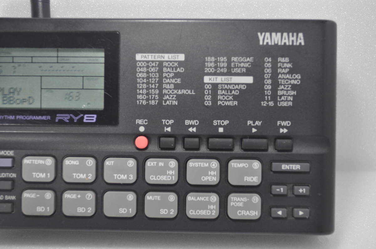 ◆◇YAMAHA ヤマハ　 リズムプログラマー RY8　　ACアダプター付き　　動作品◇◆_画像3