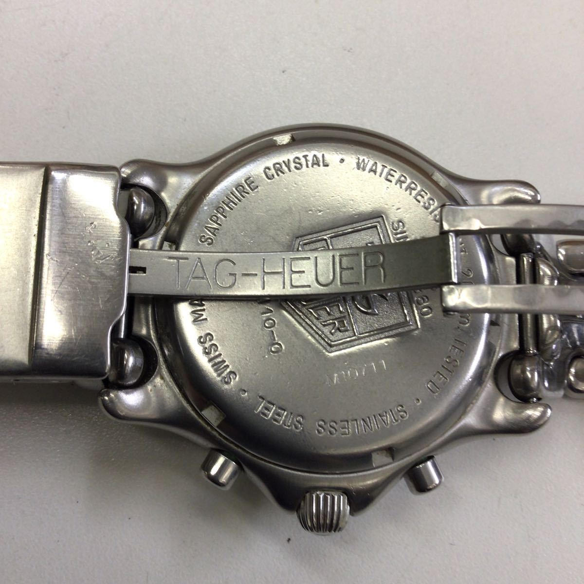 TAG HEUER タグホイヤー CG1110-0 プロフェッショナル クロノグラフ 黒文字盤 メンズ 腕時計 稼働品_画像8