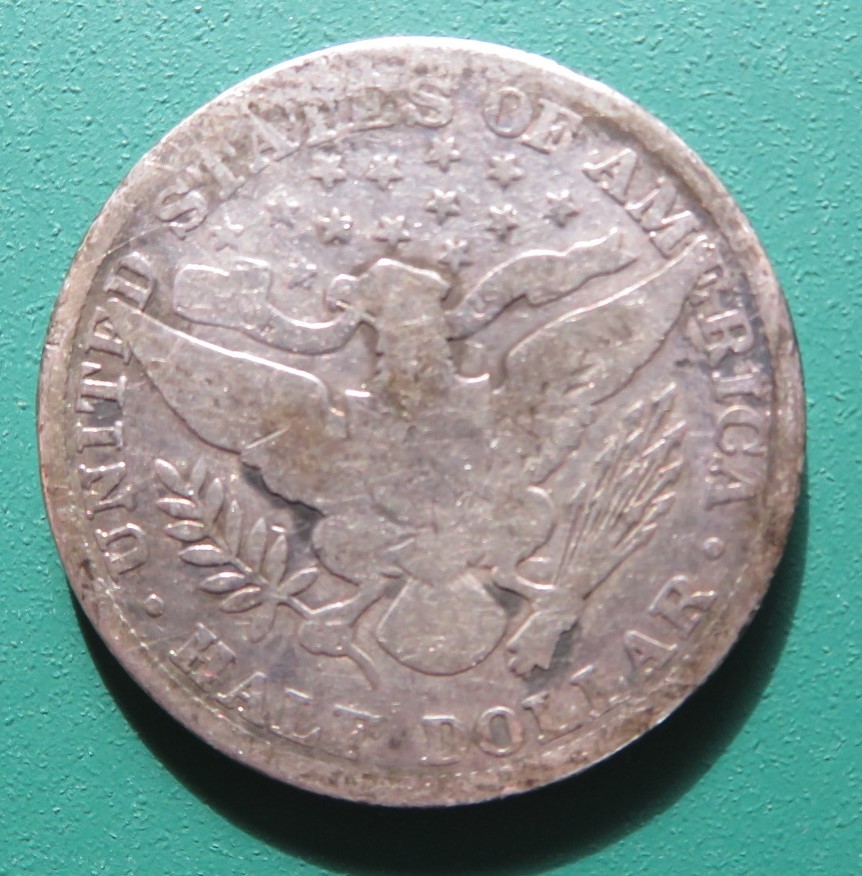 【アメリカ銀貨】ハーバー 25セント銀貨　1909年D(明治42年）発行_画像2