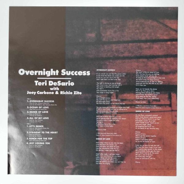 43760★美盤 Teri DeSario / OVERNIGHT SUCCESS ※帯付きの画像3