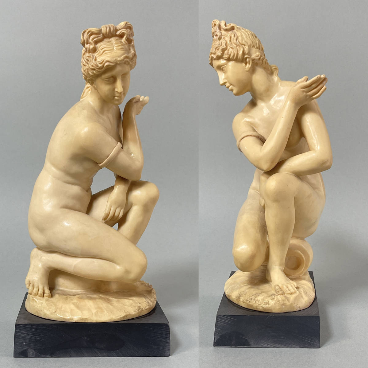 うずくまるヴィーナス A.SANTINI　アンテルマ サンティーニ 西洋美術　細密彫刻　裸婦像　置物　イタリア芸術 B1_画像2