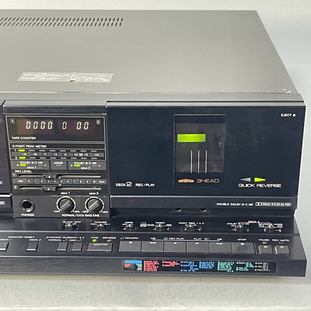 ジャンク AIWA アイワ ステレオカセットデッキ FX-SW909 ジャンク AIWA アイワ ステレオカセットデッキ FX-SW909