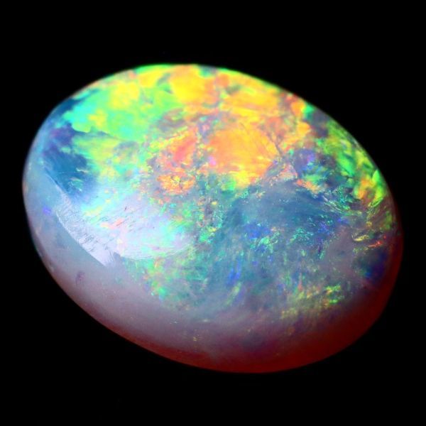 1.250ct 天然ホワイトオパール オーストラリア 遊色抜群 高品質 〔Australia White opal jewelry 宝石 ナチュラル natural 裸石 loose 〕_画像1
