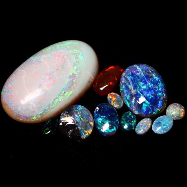 20ct 天然ブラックオパール オーストラリア産 おまとめ 〔Australia Black opal 宝石 jewelry natural 裸石 loose ルース〕_画像3