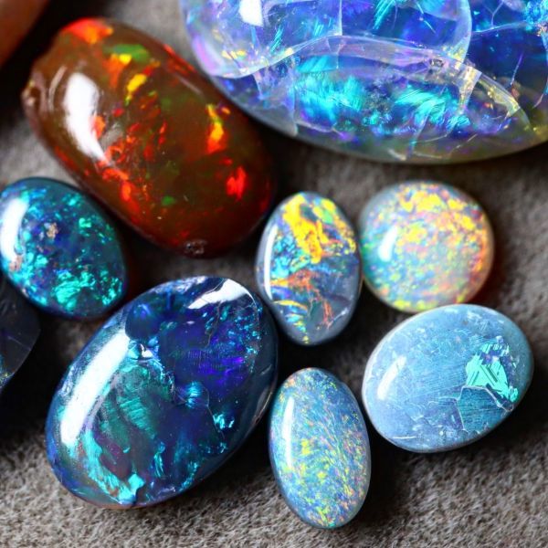 20ct 天然ブラックオパール オーストラリア産 おまとめ 〔Australia Black opal 宝石 jewelry natural 裸石 loose ルース〕_画像1