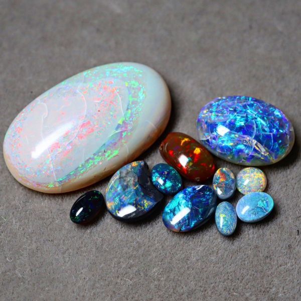 20ct 天然ブラックオパール オーストラリア産 おまとめ 〔Australia Black opal 宝石 jewelry natural 裸石 loose ルース〕_画像5