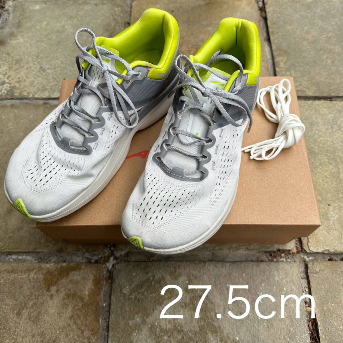 [中古] 使用100km Altra Vanish Tempo Gray/Lime メンズ US9.5 アルトラ バニッシュテンポ ヴァニッシュ ロード EGO PRO スリムシェイプ