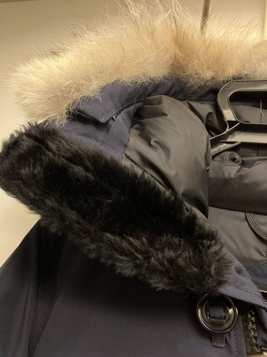 Canada Goose ダウンジャケット ファー XS ファー ネイビー