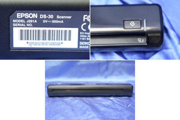 EPSON/A4カラー対応 モバイル型スキャナー ★DS-30/キャリングポーチ&元箱付き★ 48502Yの画像3