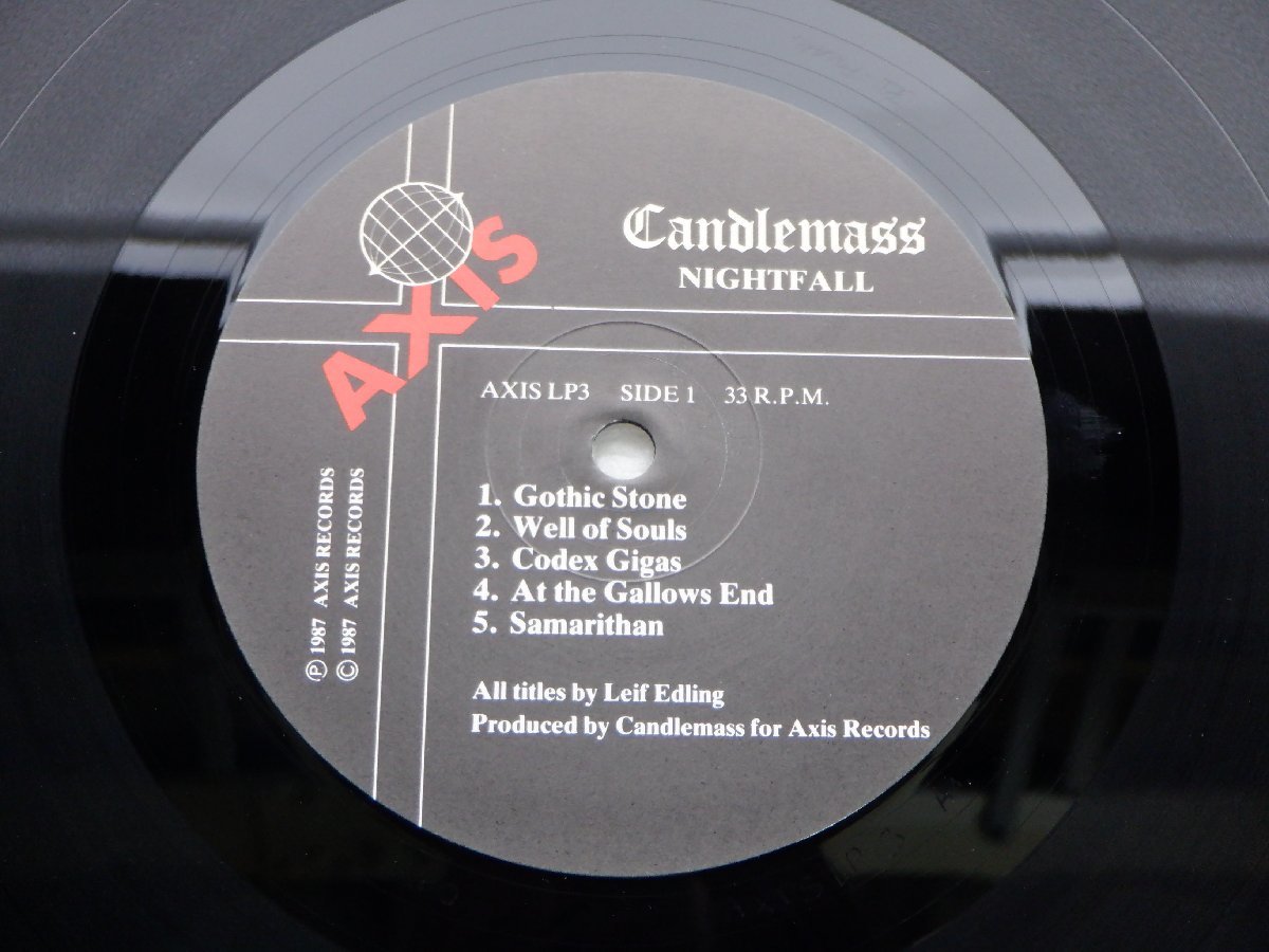 Candlemass「Nightfall」LP（12インチ）/Axis Records(AXIS LP3)/洋楽ロック_画像3