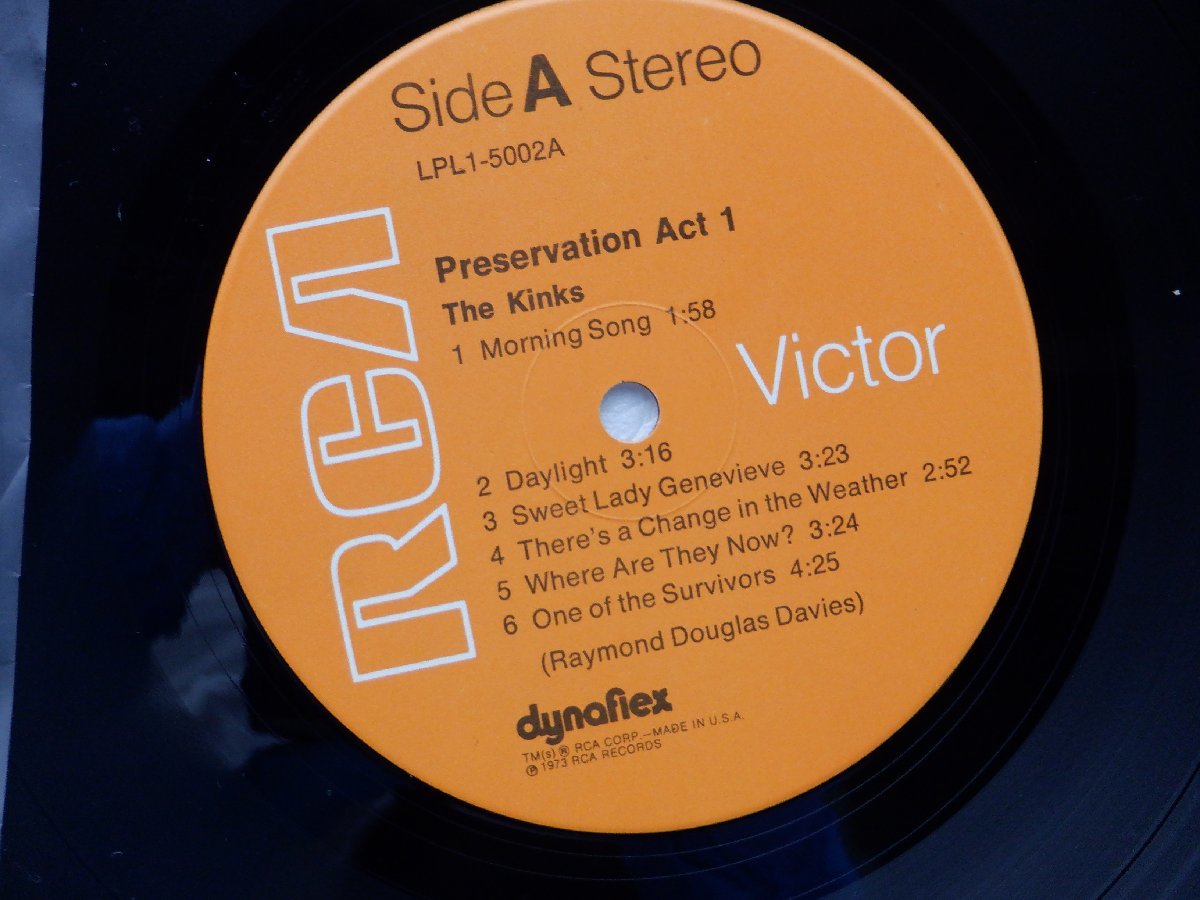 The Kinks「Preservation Act 1」LP（12インチ）/RCA Victor(LPL1-5002)/洋楽ロック_画像2