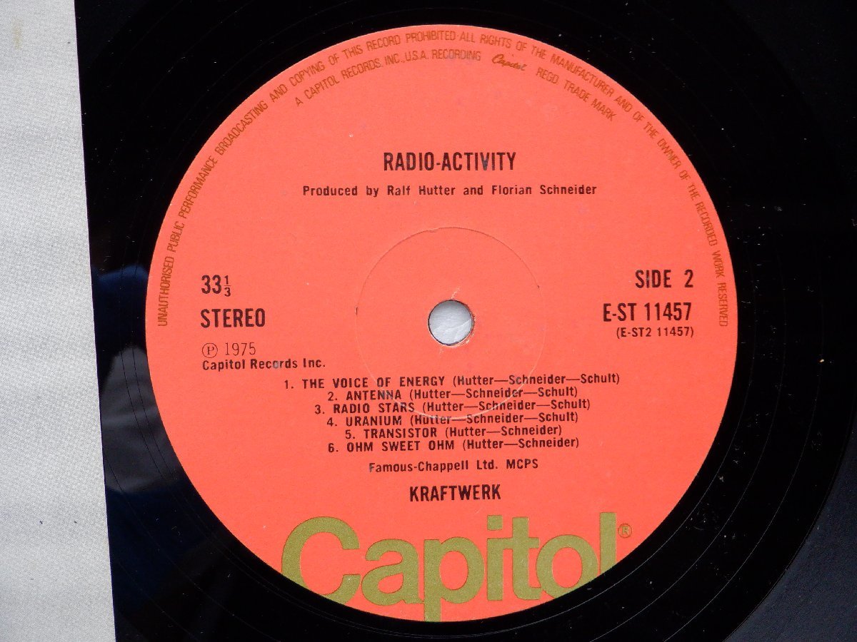 Kraftwerk(クラフトワーク)「Radio-Aktivitat」LP（12インチ）/Capitol Records(ST-11457)/Electronic_画像2