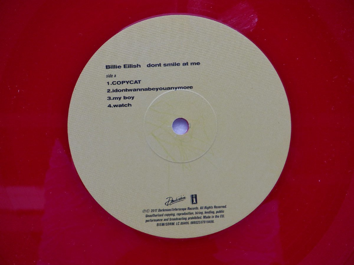 Billie Eilish「Dont Smile At Me」LP（12インチ）/Darkroom(00602557919486)/洋楽ロック_画像2