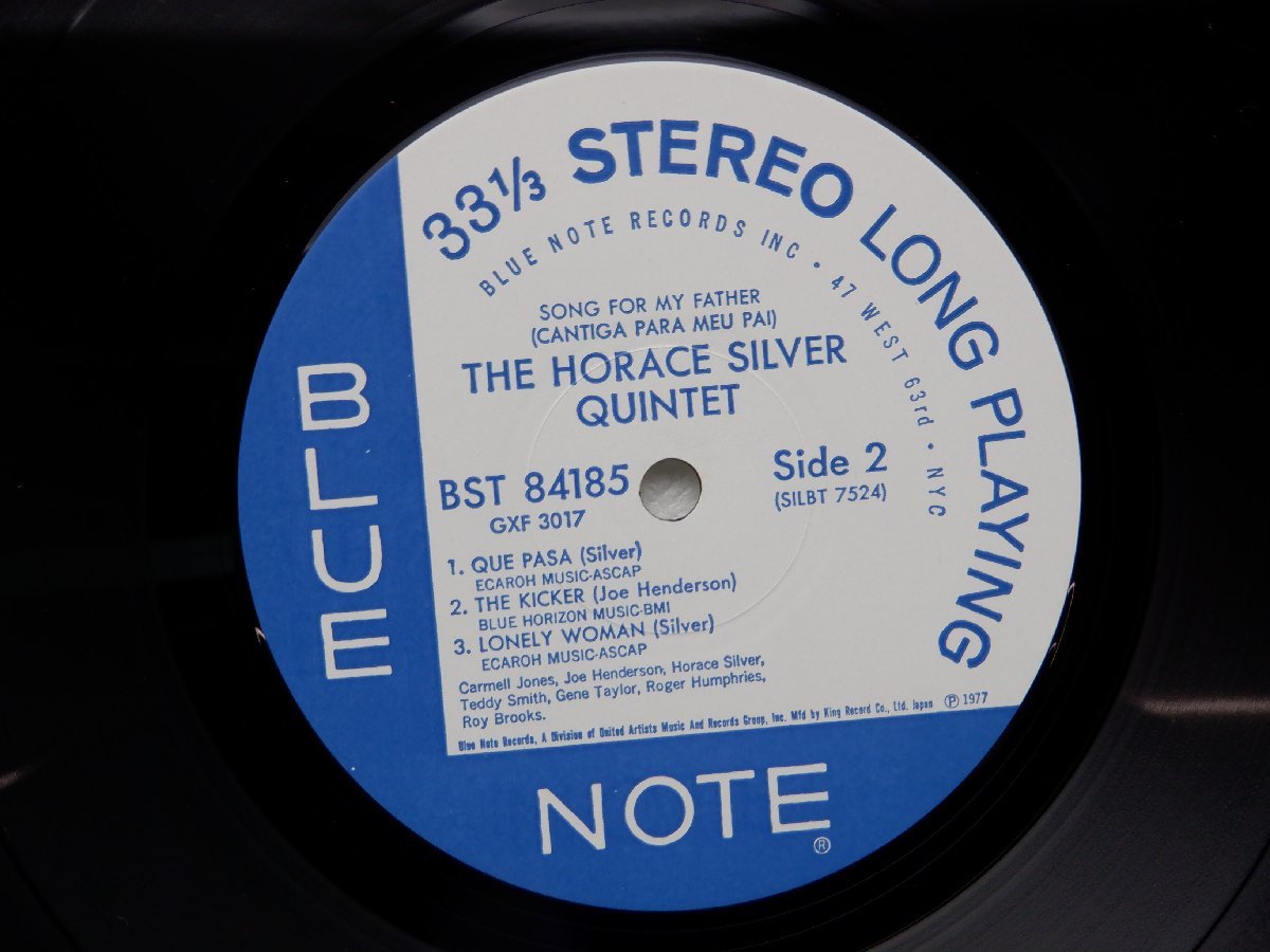 The Horace Silver Quintet「Song For My Father (Cantiga Para Meu Pai)」LP/Blue Note(BST 84185 / GXF 3017)_画像2