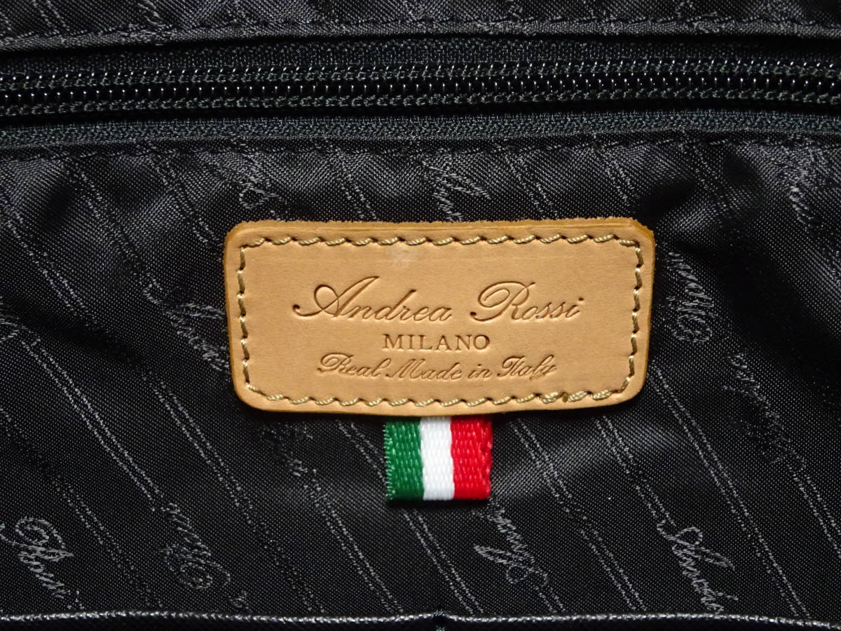 ANDREA ROSSI MILANO　アンドレアロッシ　レザーブリーフケース　ビジネスバッグ　書類カバン　イタリア製　ブラック　黒　美品_画像5