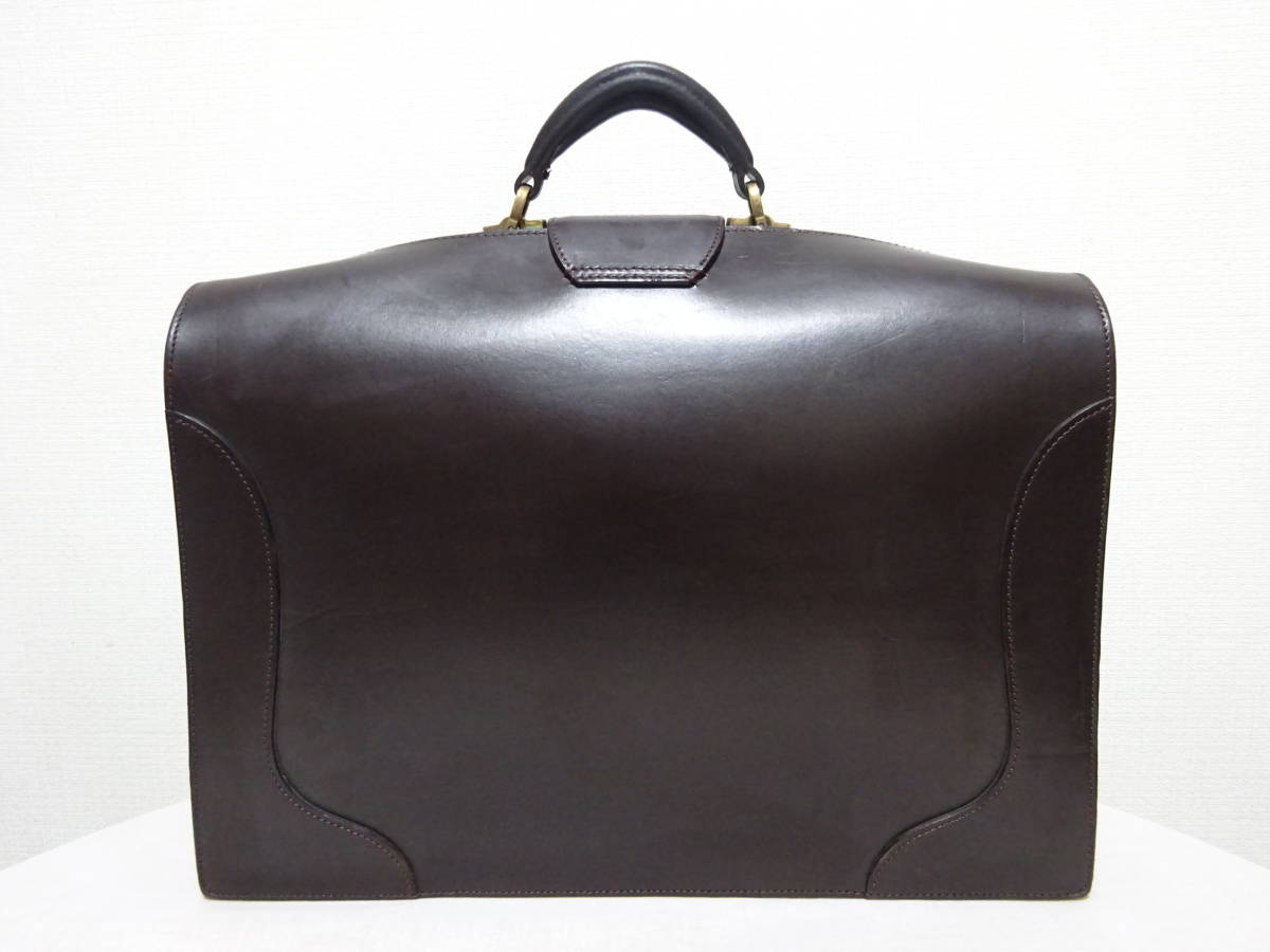  ten thousand .b ride ru leather Dulles bag three inset dulles business bag document bag dark brown 