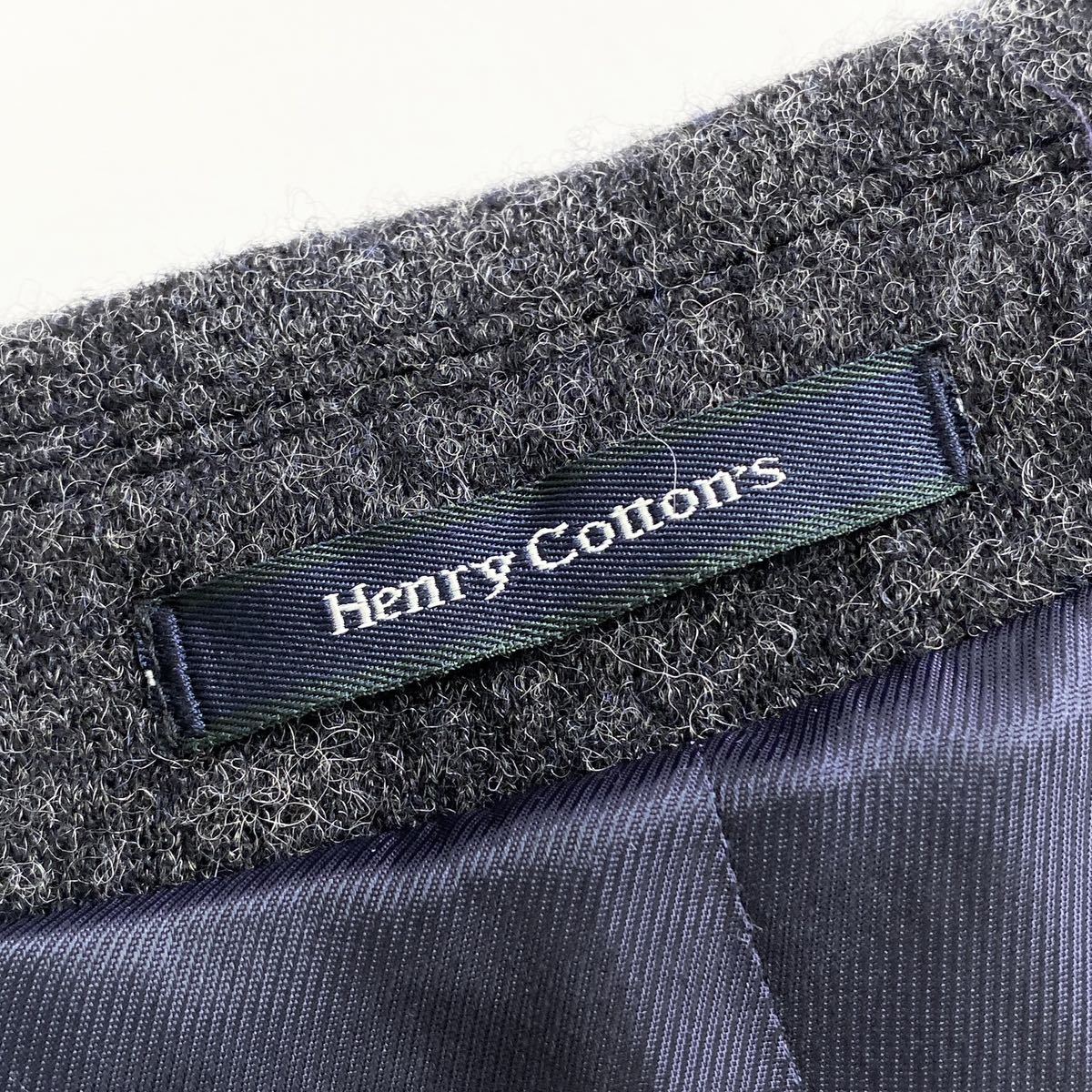 【1スタ】Ba16 Henry Cotton's ヘンリーコットンズ チェスターコート ロングコート ウールロングコート フロントボタン メンズ M相当_画像8