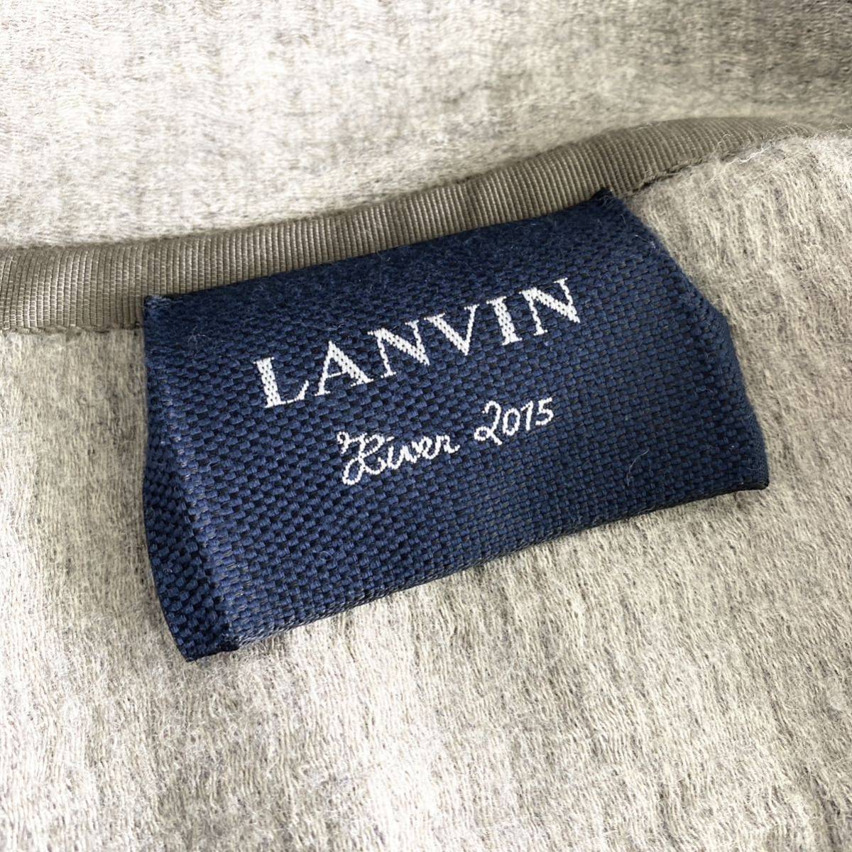 Aa18 フランス製 LANVIN ランバン ゆったりシルエット ベルテッドコート ロングコート ガウンコート 36 Lサイズ相当 レディース グレー_画像7