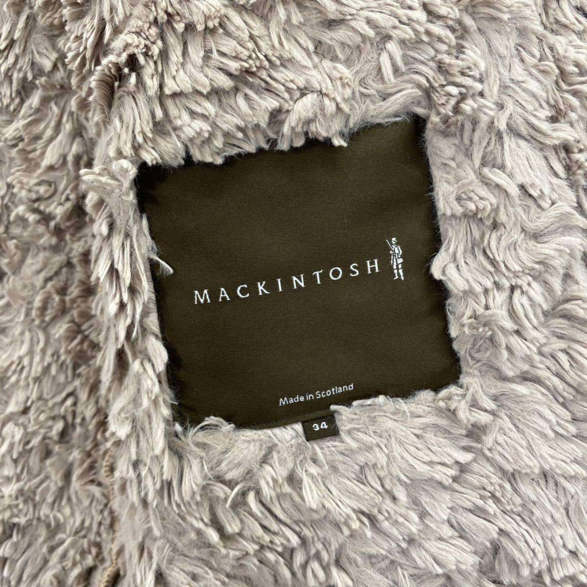 Ia25 英国製 MACKINTOSH-SCOTLAND マッキントッシュ キルティングコート 裏ボア 34 Sサイズ相当 ブラウン レディース 女性用_画像6