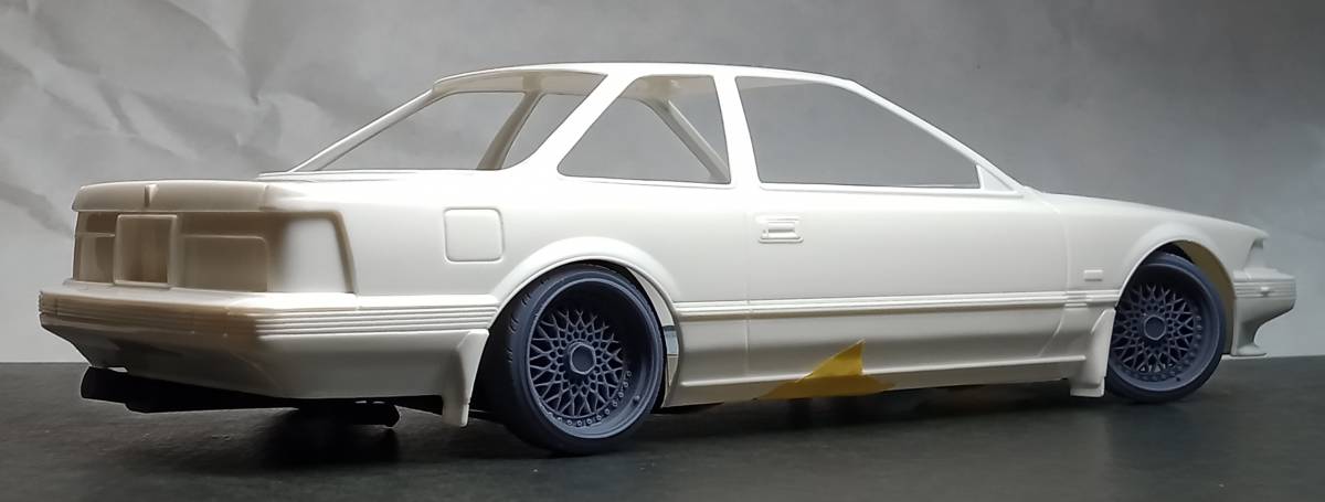 SP27 T社トヨタMZ20ソアラ用ローダウンパーツ BBS-RS版　THEストリートシリーズ　1/24scale　カーモデル用　1台分　3Dプリント　レジン製_車両装着事例