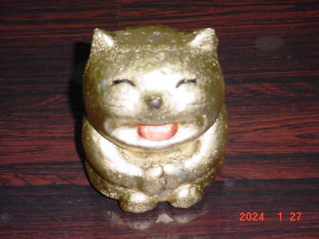 黄金の猫　置物_画像6