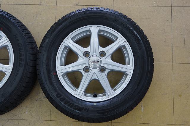 送料無料【中古 SET】155/70R13 ヨコハマ アイスガード IG50 プラス 20年 Treffer 4H100 4J+42 バモス エブリイワゴン スクラム_画像4