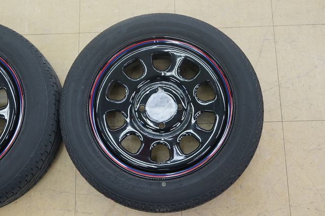 送料無料 中古 155/65R14 未使用 アウトレット デイトナブラック 14 4H100 5J+42 アルト エブリィ タント ムーヴ ミラ ウェイク スペーシアの画像7