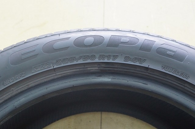 3 送料無料【中古】225/50R17 ブリジストン エコピア NH200 22年 1本 スペア 応急_画像4