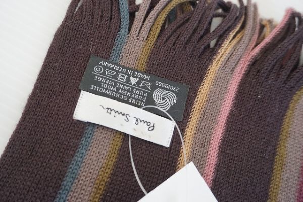 【即決】Paul Smith ポールスミス マフラー ストライプ 茶系 ドイツ製【798185】_画像3