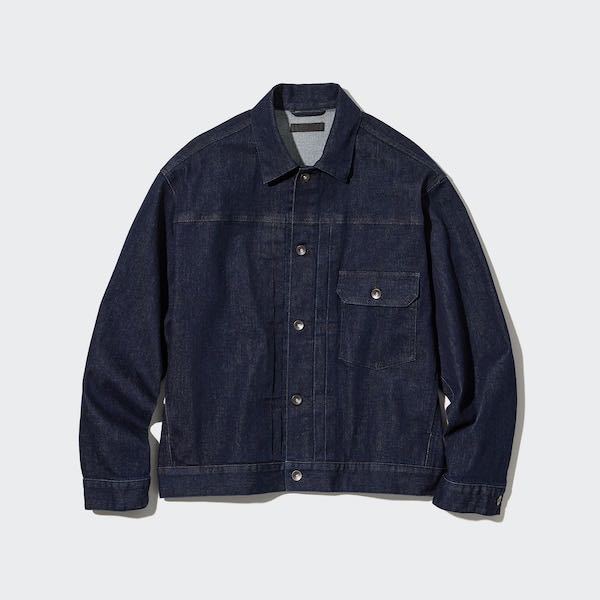 新品】22AW ユニクロ UNIQLO デニムジャケットM インディゴブルー 濃紺