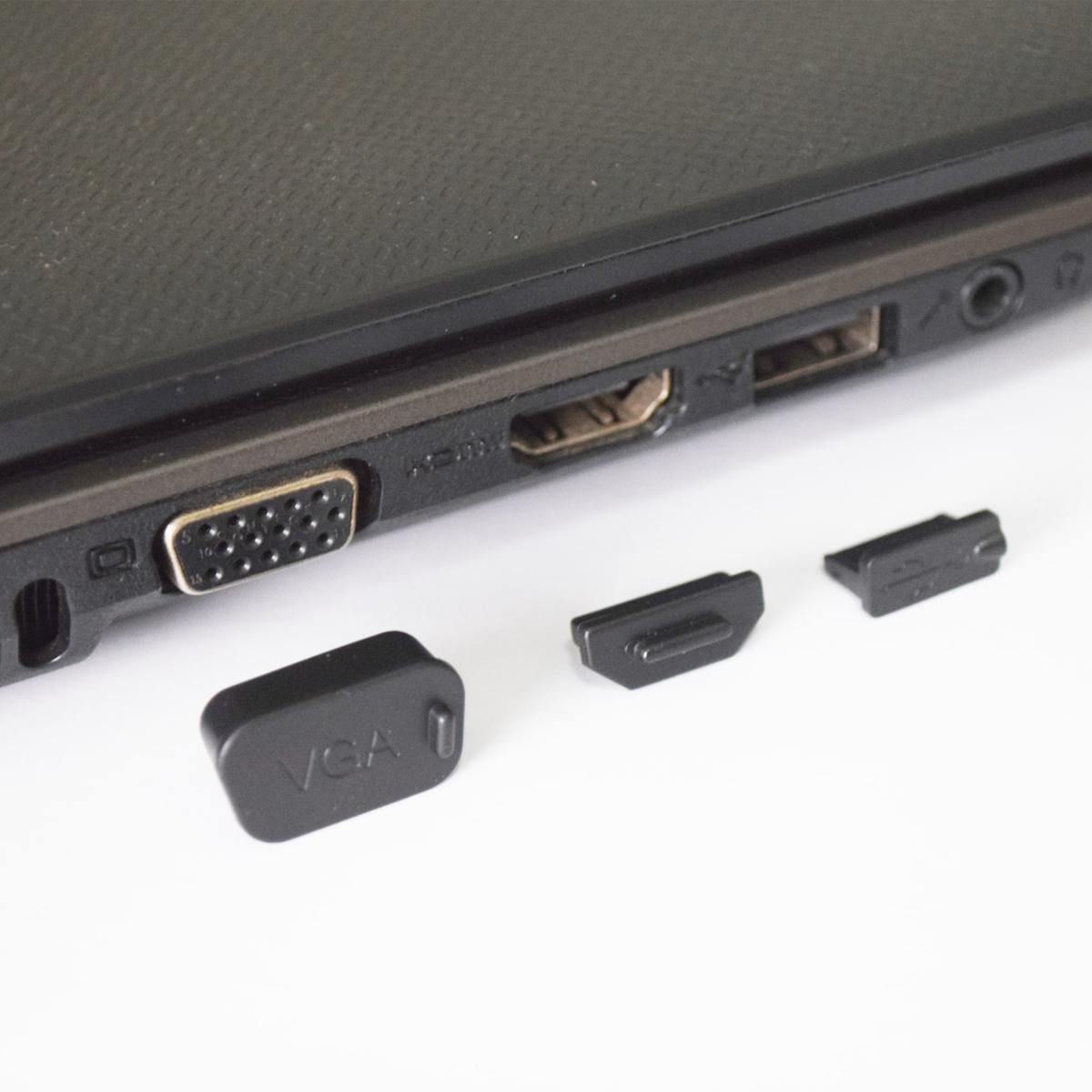 HDMI コネクター カバー 端子カバー 保護 カバーキャップ カラー ブラック 5個セットの画像5