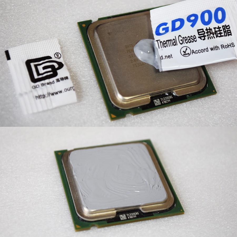CPUグリス GD900 高性能 シリコン ヒートシンク 使い切りタイプ 絶縁性タイプ x 5回分_画像3