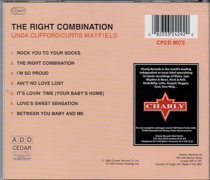 Curtis Mayfield & Linda Clifford / The Right Combination_画像2