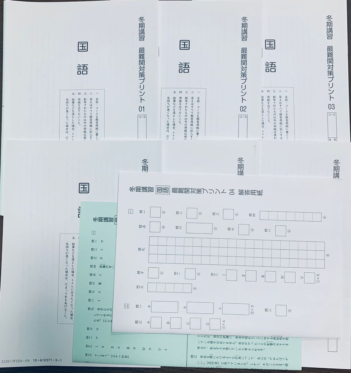 サピックス 小学6年 国語 冬期講習 最難関対策プリント01〜06 計 サピックス 小学6年 国語 冬期講習 最難関対策プリント01〜06 計