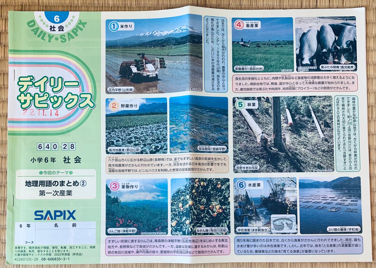 サピックス SAPIX 小学6年 社会 デイリーサピックス640-26〜38計 サピックス SAPIX 小学6年 社会 デイリーサピックス640-26〜38計