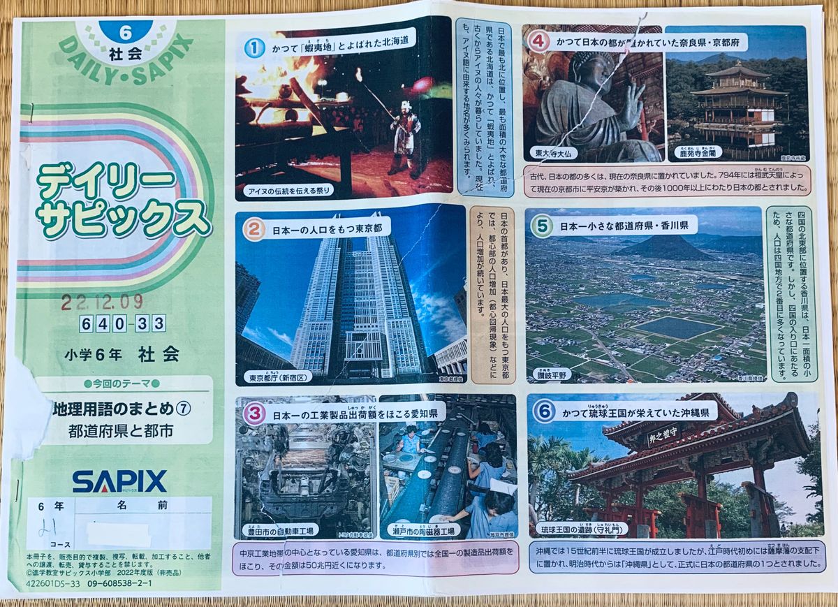 サピックス 4年生 2023年 10月度マンスリー~2024年1月組分け 小 サピックス 4年生 2023年 10月度マンスリー~2024年1月組分け 小