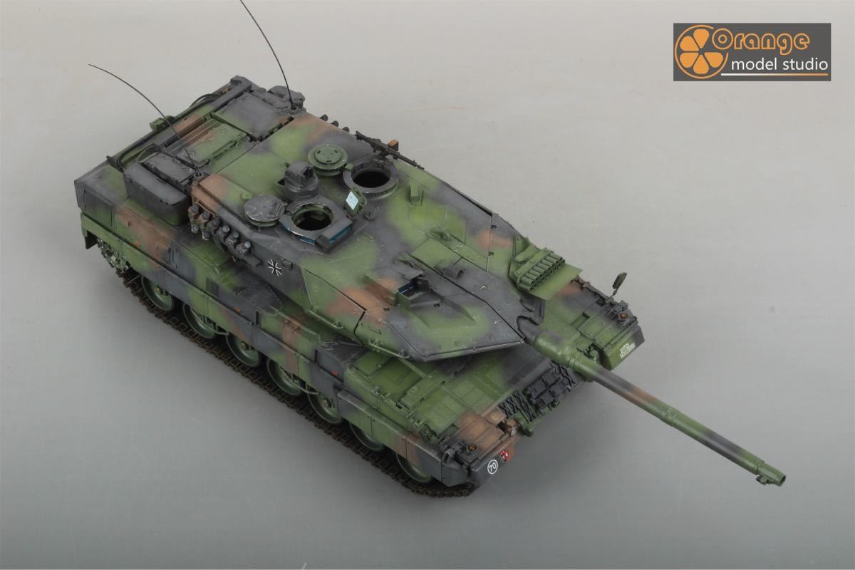 No-518 1/35 ドイツ軍 ドイツ豹2A7 主戦タンク 軍用戦車 プラモデル 完成品の画像2