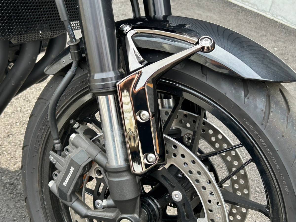 ブラックメッキ Z900RS フロントフェンダー ステー 左右セット ブラックメッキ Z900RS フロントフェンダー ステー 左右セット