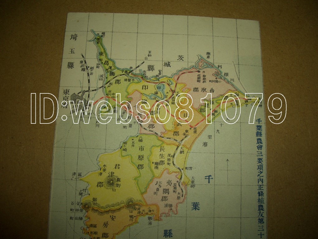 N01693 絵葉書 千葉県農会 地図_画像2