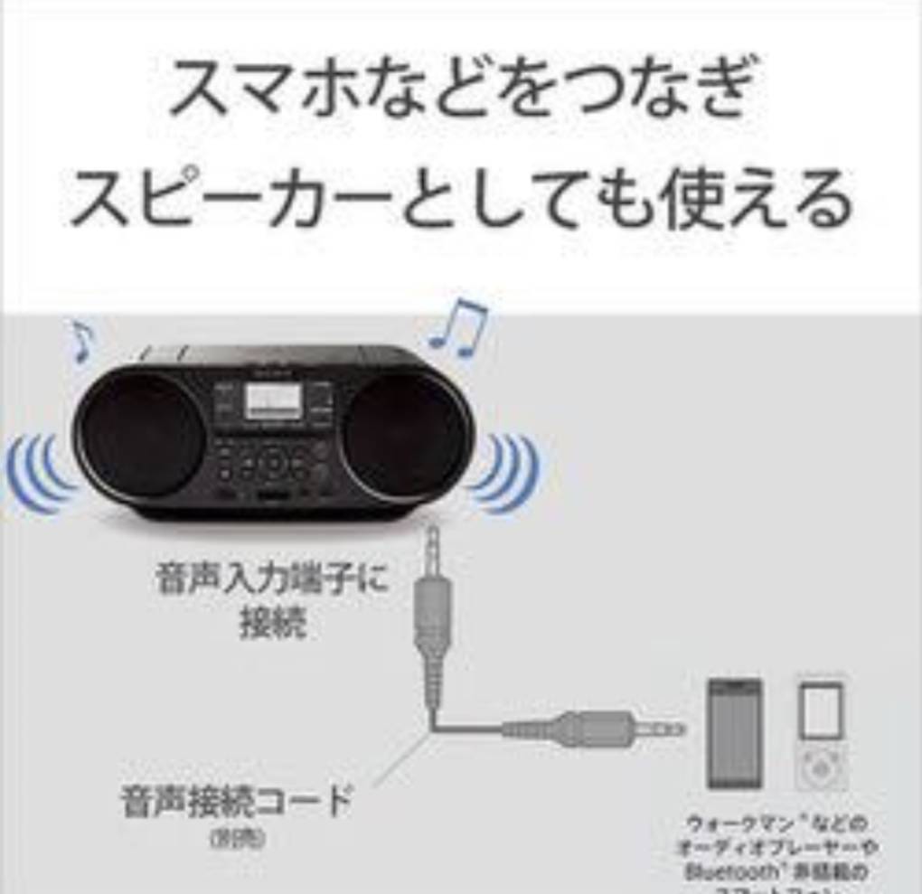 【美品】CDラジオ パーソナルオーディオシステム ZS-RS81BT ソニー SONY SDカード/USB/CD/ラジオ リモコン付 Bluetooth2.1対応_画像4