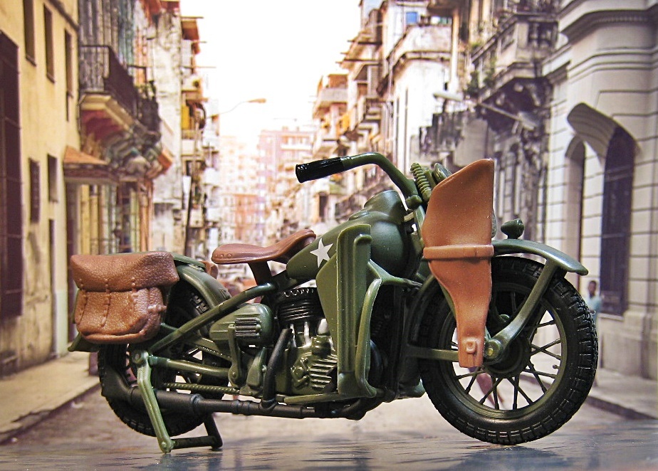 Maisto マイスト 1/18 Harley-Davidson ハーレーダビッドソン 1942 WLA Flat Head フラットヘッド 軍用バイク ミリタリー 軍用 箱付　_画像5